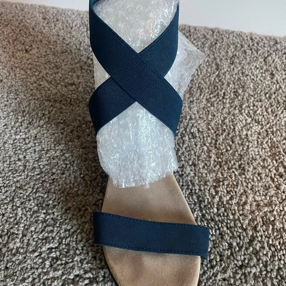 CHARLESTON SHOE CO. Navy Wedges - Picture 4 of 7